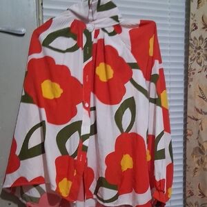Floral Button-Up Cape